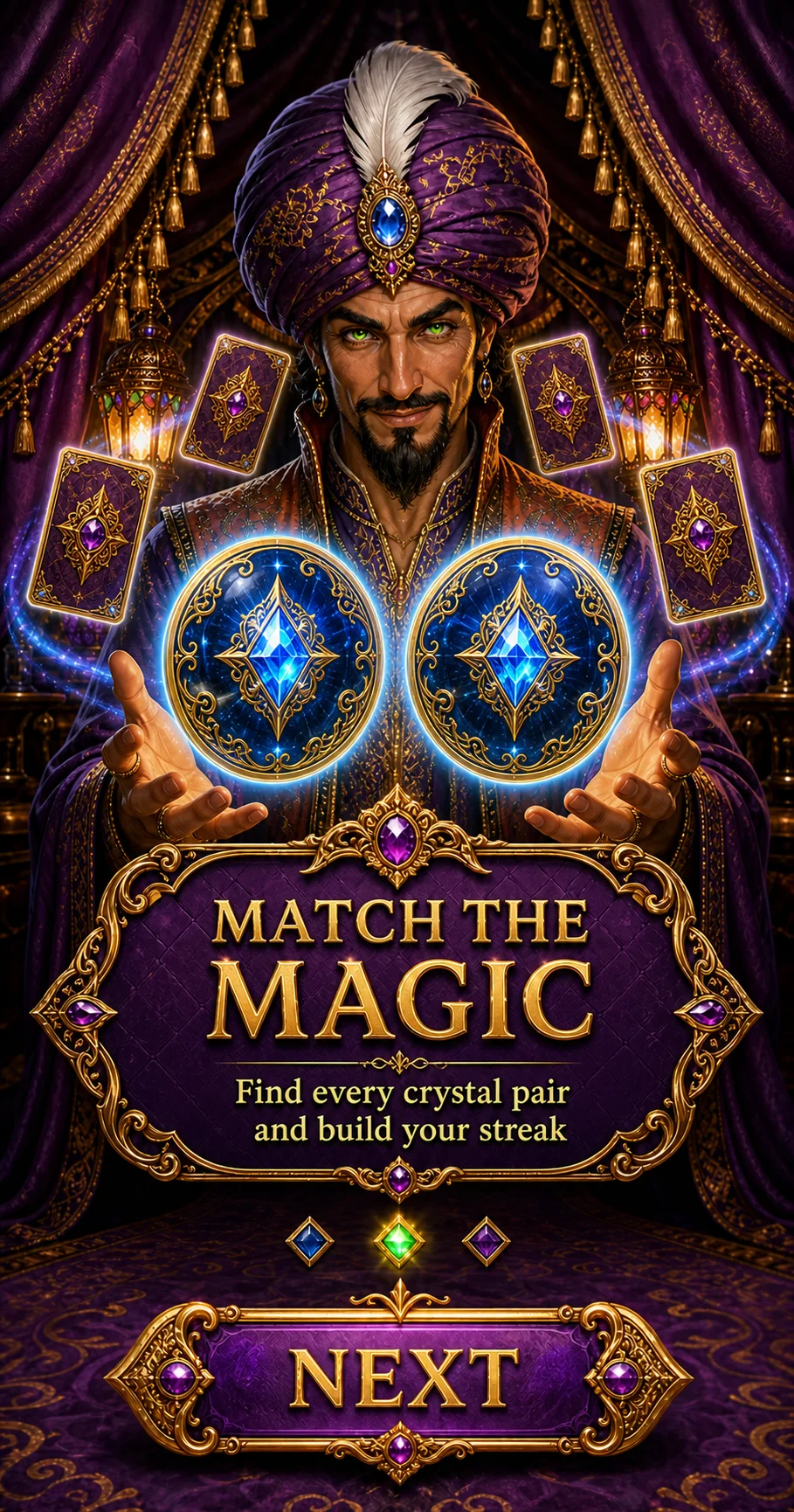 Two matching blue crystal cards presented by Zalatar